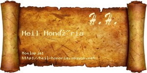 Heil Honória névjegykártya